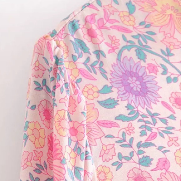 Floral Maxi DRESS Pink Gown NEW - Picture 8 of 8